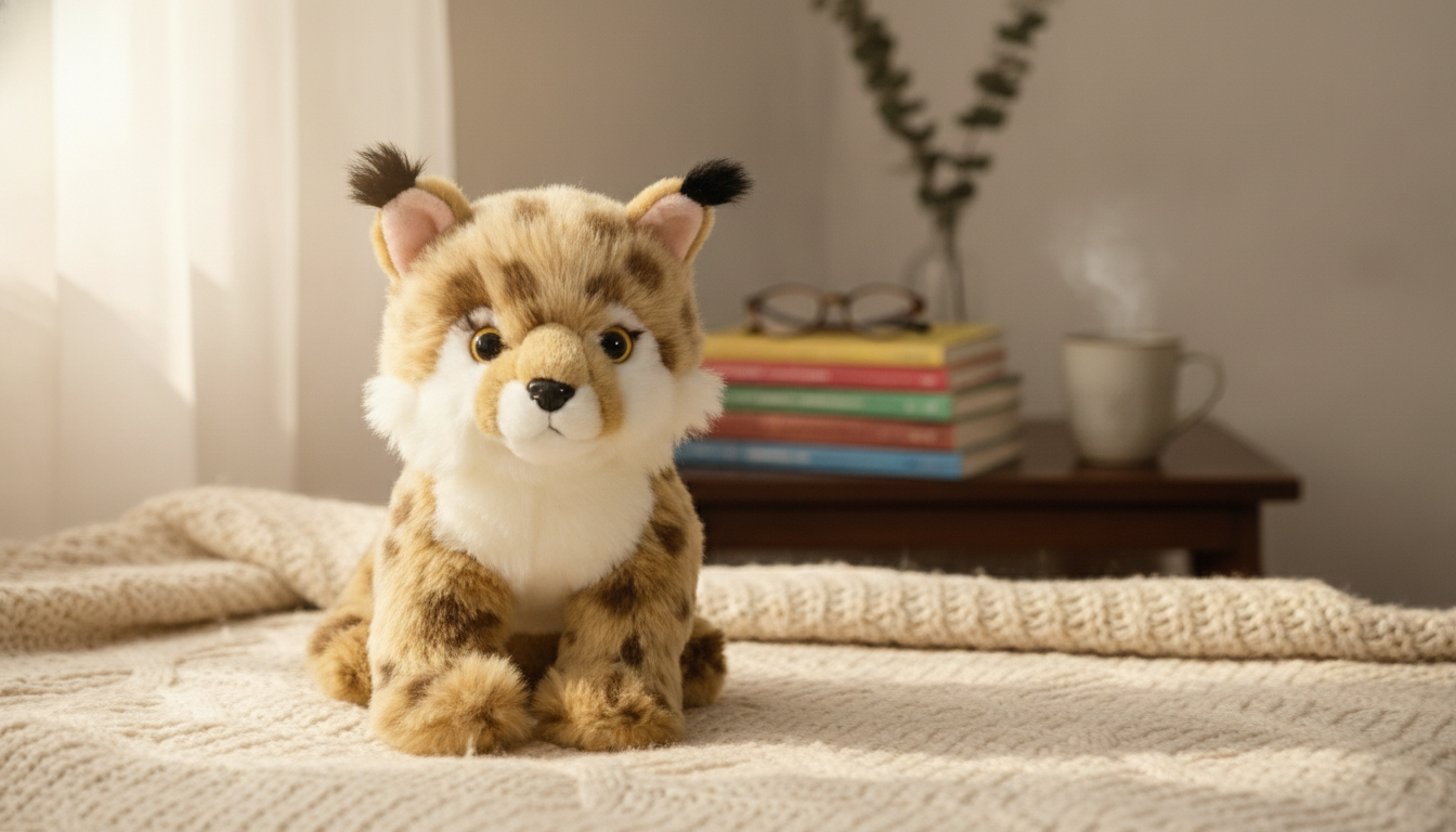 10-Inch Ultra-Soft Yellow Leopard Anime Plush Doll