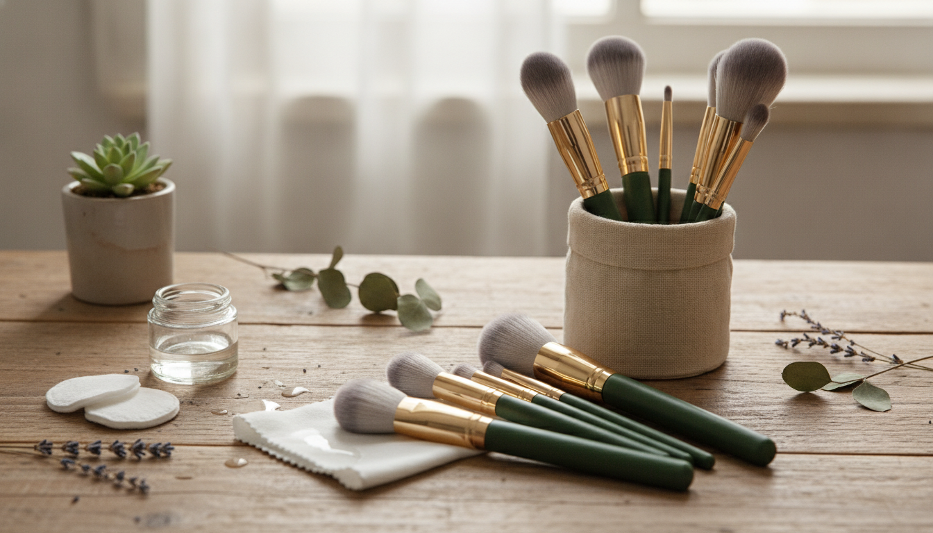 14-Piece Bamboo Makeup Brush Set: Guide & Care Tips