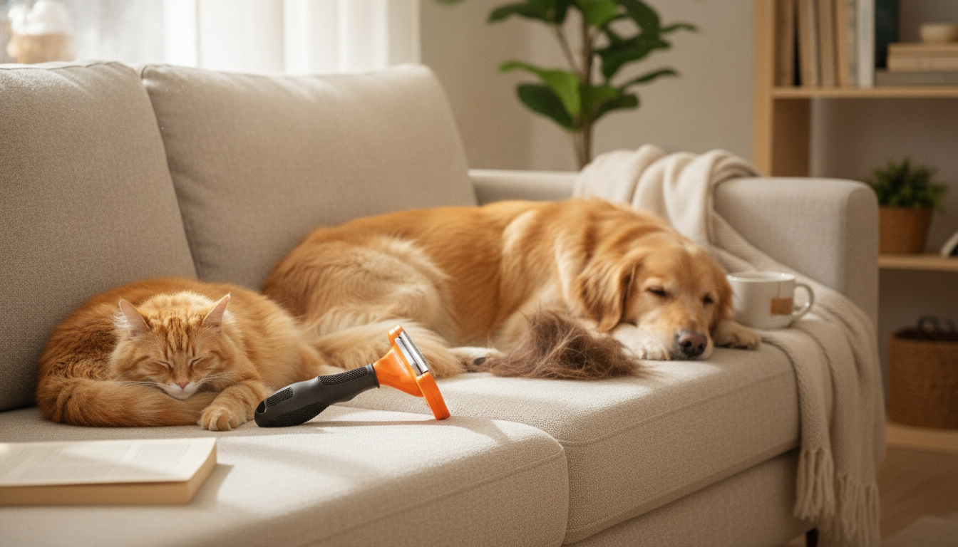 Deshedding Brush for Cats & Dogs: Less Fur, Fewer Tangles