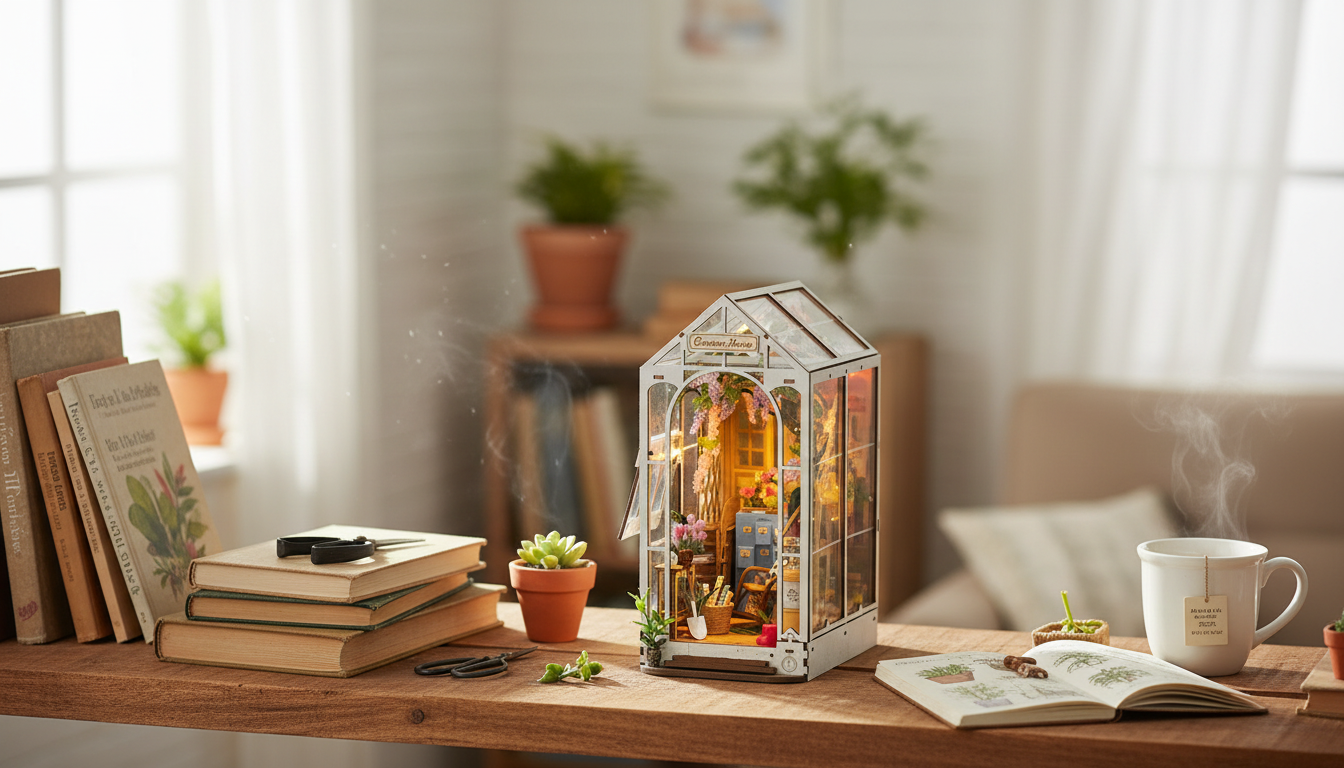Build a Mini Greenhouse: Garden House Book Nook Kit